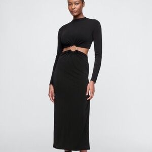 NWT Gap x Cult Gaia Black Cut Out Maxi Dress
